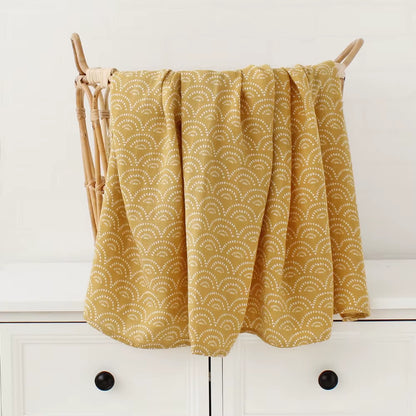 Bamboo Muslin Swaddle Blanket Baby Blankets Newborn Cotton Bedding Cover Floral Leaf Print Blankets and Diapers