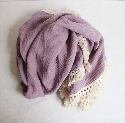 100% Cotton Baby Blankets Newborn for Boys Girls Muslin Swaddle Blankets Flower Print Bedding Quilt Swaddle