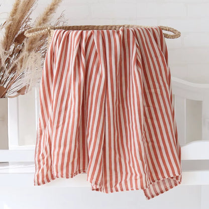 Bamboo Muslin Swaddle Blanket Baby Blankets Newborn Cotton Bedding Cover Floral Leaf Print Blankets and Diapers