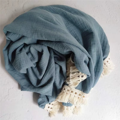 100% Cotton Baby Blankets Newborn for Boys Girls Muslin Swaddle Blankets Flower Print Bedding Quilt Swaddle